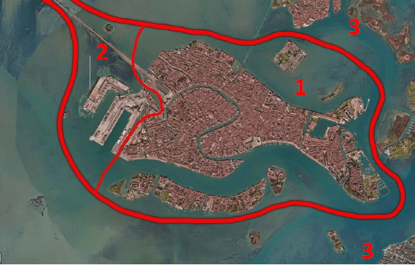 Območje turistične takse turistična taksa Benetke